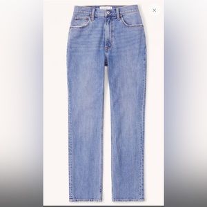Abercrombie Curve Love Ultra High Rise Ankle Straight Jean